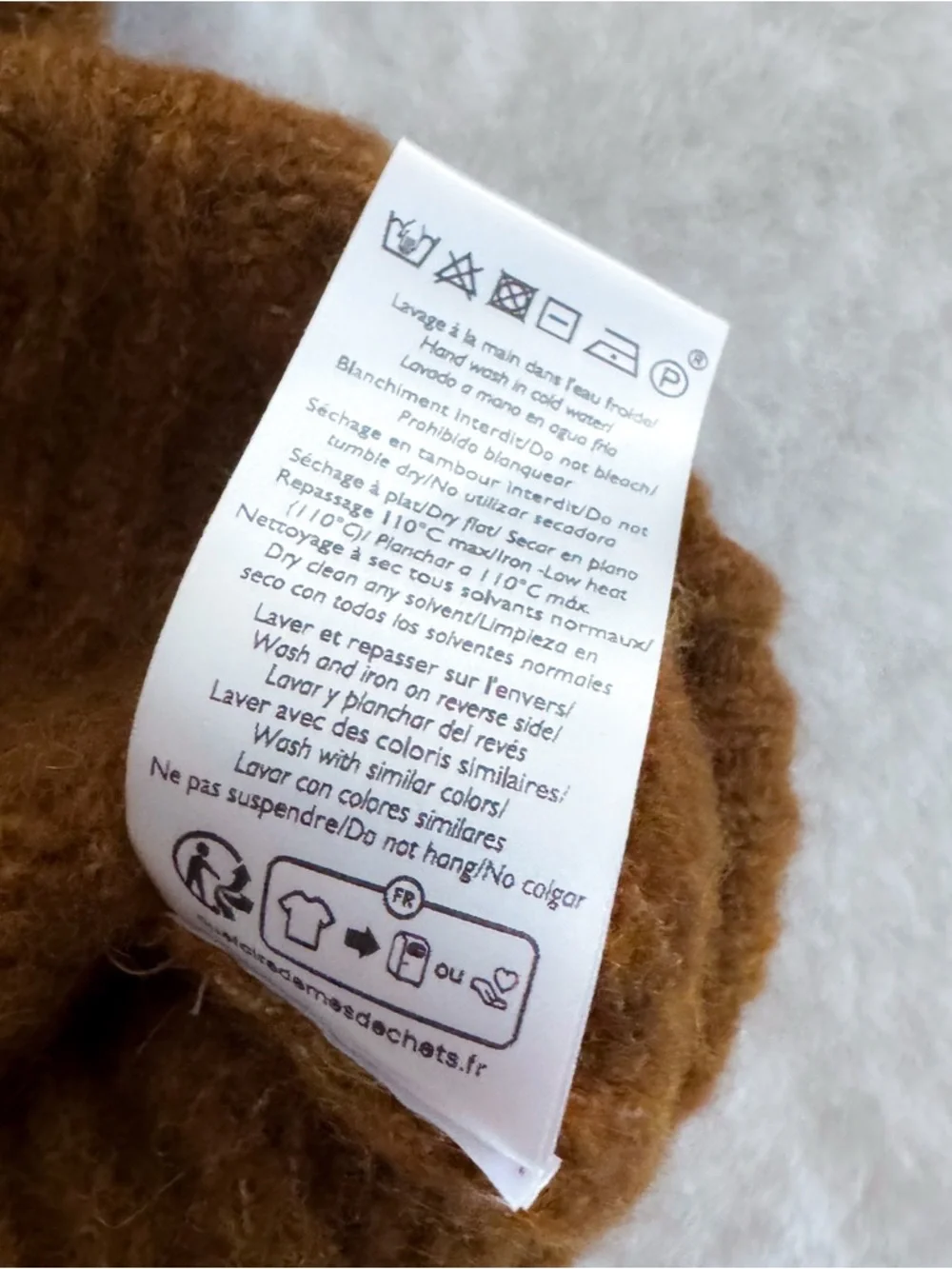 Sezane Hugo Jumper Sweter Wildcat Brown Baby Alpaca - Picture 9 of 11